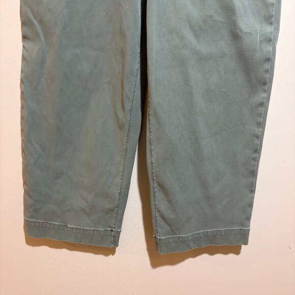 Spanx Stretch Twill Cropped Wide Leg Pant Green - Picture 6 of 14